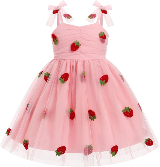 IBTOM CASTLE Toddler Baby Girl Birthday Dress Floral Sequin Tulle Tutu Dresses for Pageant Party Cake Smash Photoshoot