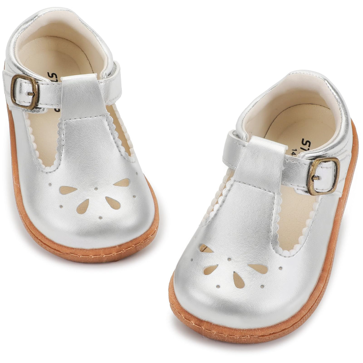 STQ KIDS Girls Wide Toe Box Mary Jane Dress Shoes