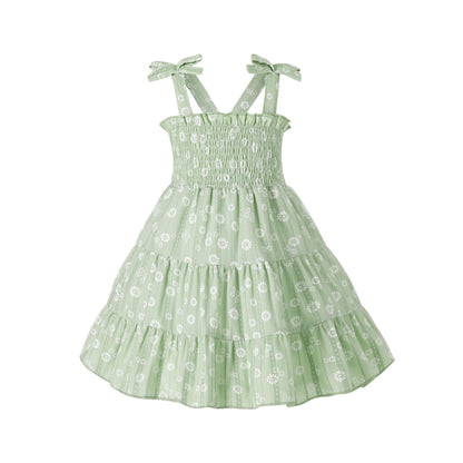 HAPPYMA Toddler Girl Summer Dress Floral Sleeveless Baby Outfits