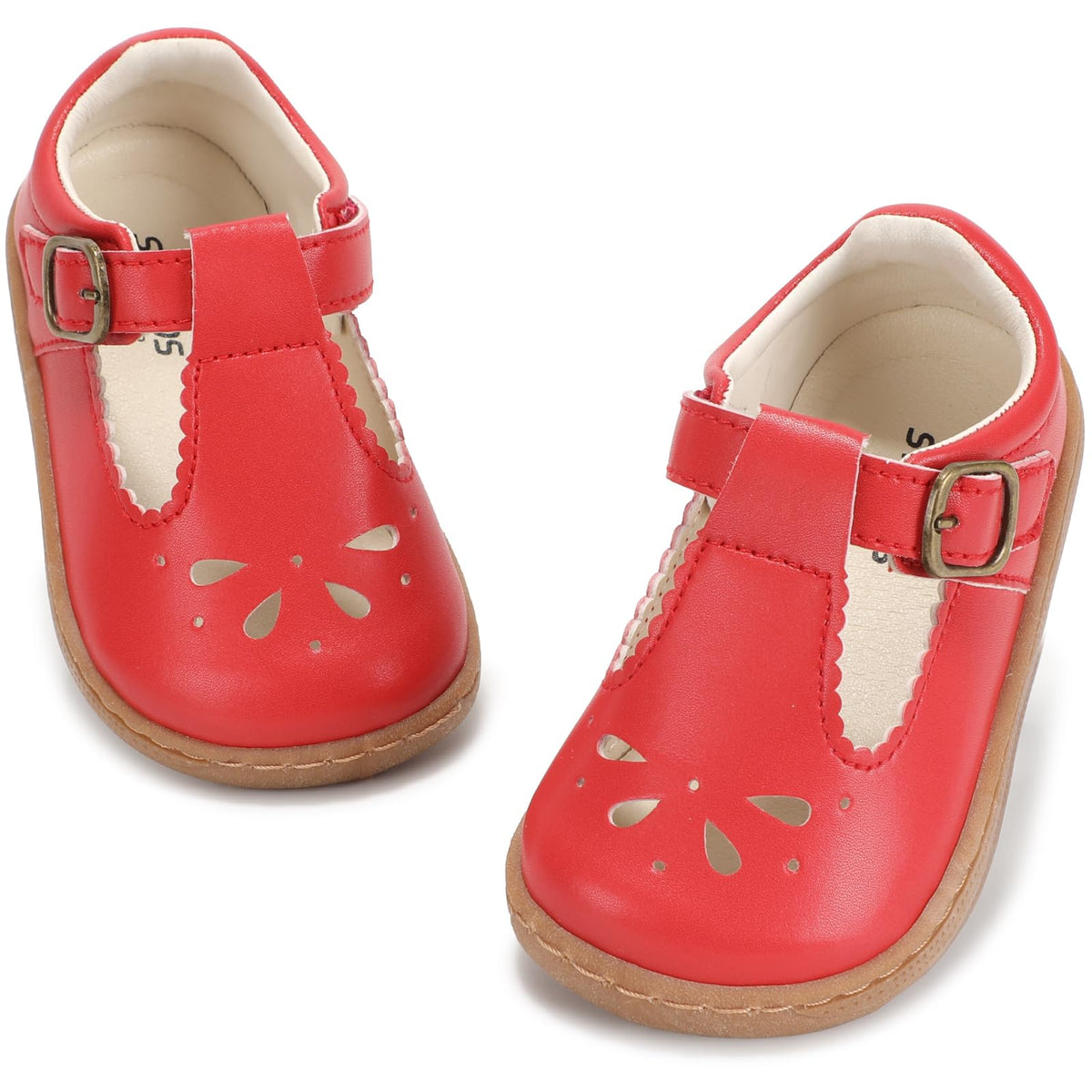 STQ KIDS Girls Wide Toe Box Mary Jane Dress Shoes