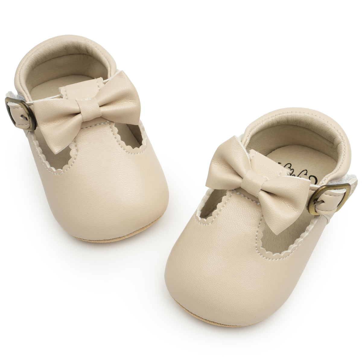 HONGTEYA Baby Girls Shoes Infant Mary Jane Flats Non Slip Newborn Moccasins