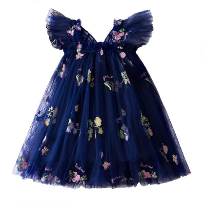 Nileafes Toddler Summer Dress Baby Girl Strap Floral A Line Dress Sleeveless Beach Butterfly Sundress for Toddler Girl
