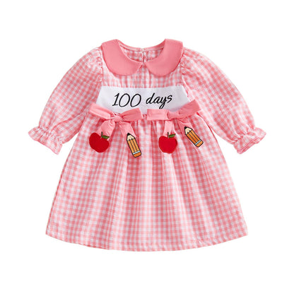 Socutebabe Toddler Girl 100 Days Back to School Clothes Dress Cute Pre Kindergarten Outfits for Girls