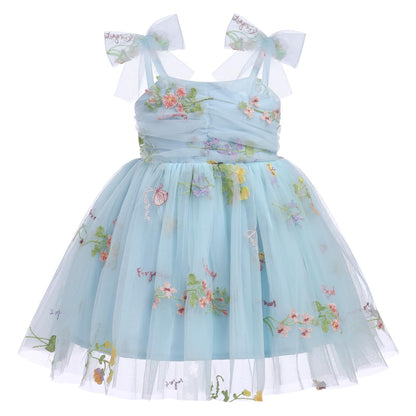 IBTOM CASTLE Toddler Baby Girl Birthday Dress Floral Sequin Tulle Tutu Dresses for Pageant Party Cake Smash Photoshoot