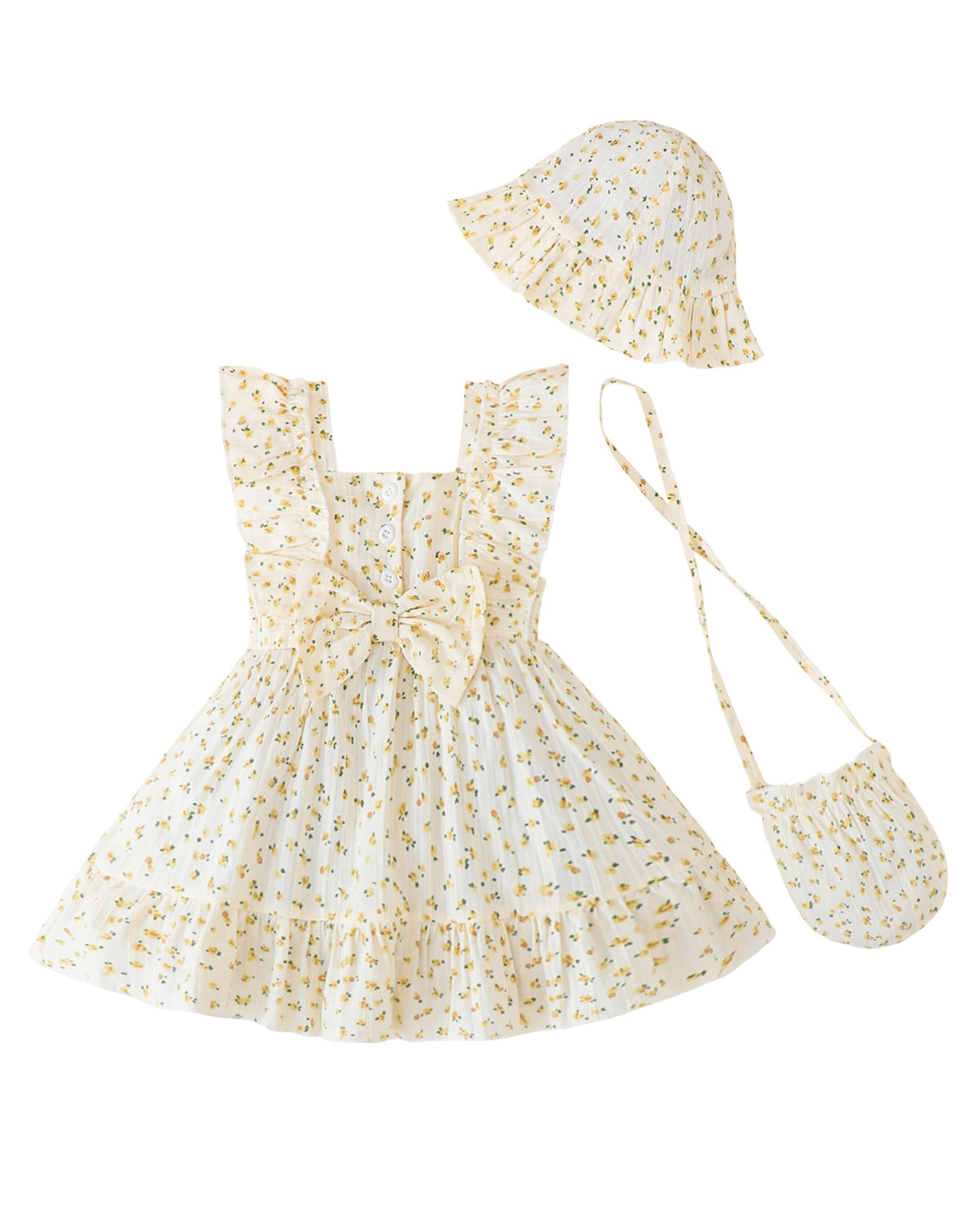 Renotemy Baby Girl Dress Summer Boho Vintage Toddler Baby Girl Clothes 0-3T