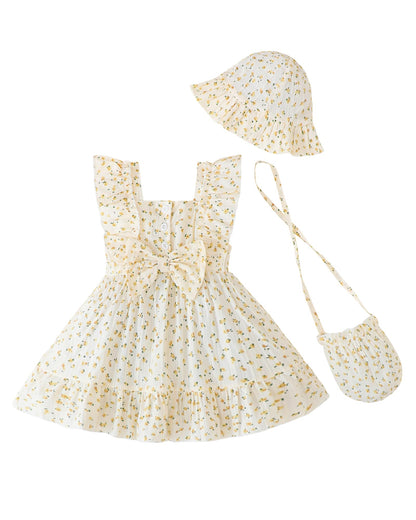 Renotemy Baby Girl Dress Summer Boho Vintage Toddler Baby Girl Clothes 0-3T