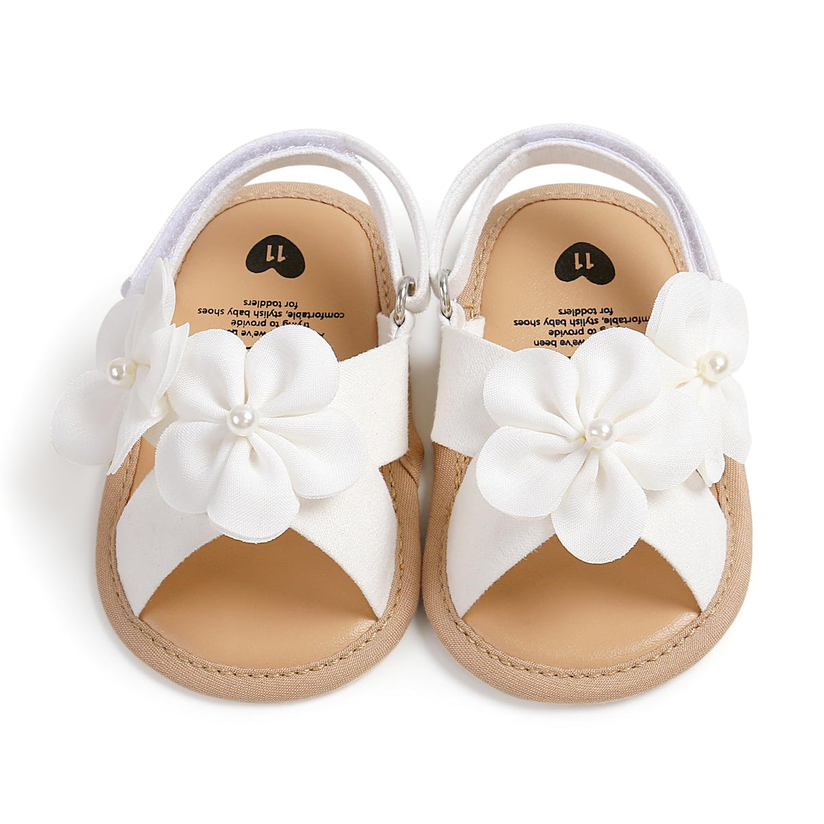 LAFEGEN Infant Baby Girls Summer Sandals Newborn Toddler First Walker Crib Dress Shoes (0-18Months)