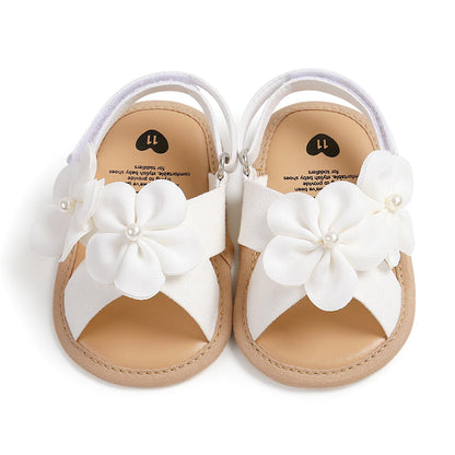LAFEGEN Infant Baby Girls Summer Sandals Newborn Toddler First Walker Crib Dress Shoes (0-18Months)