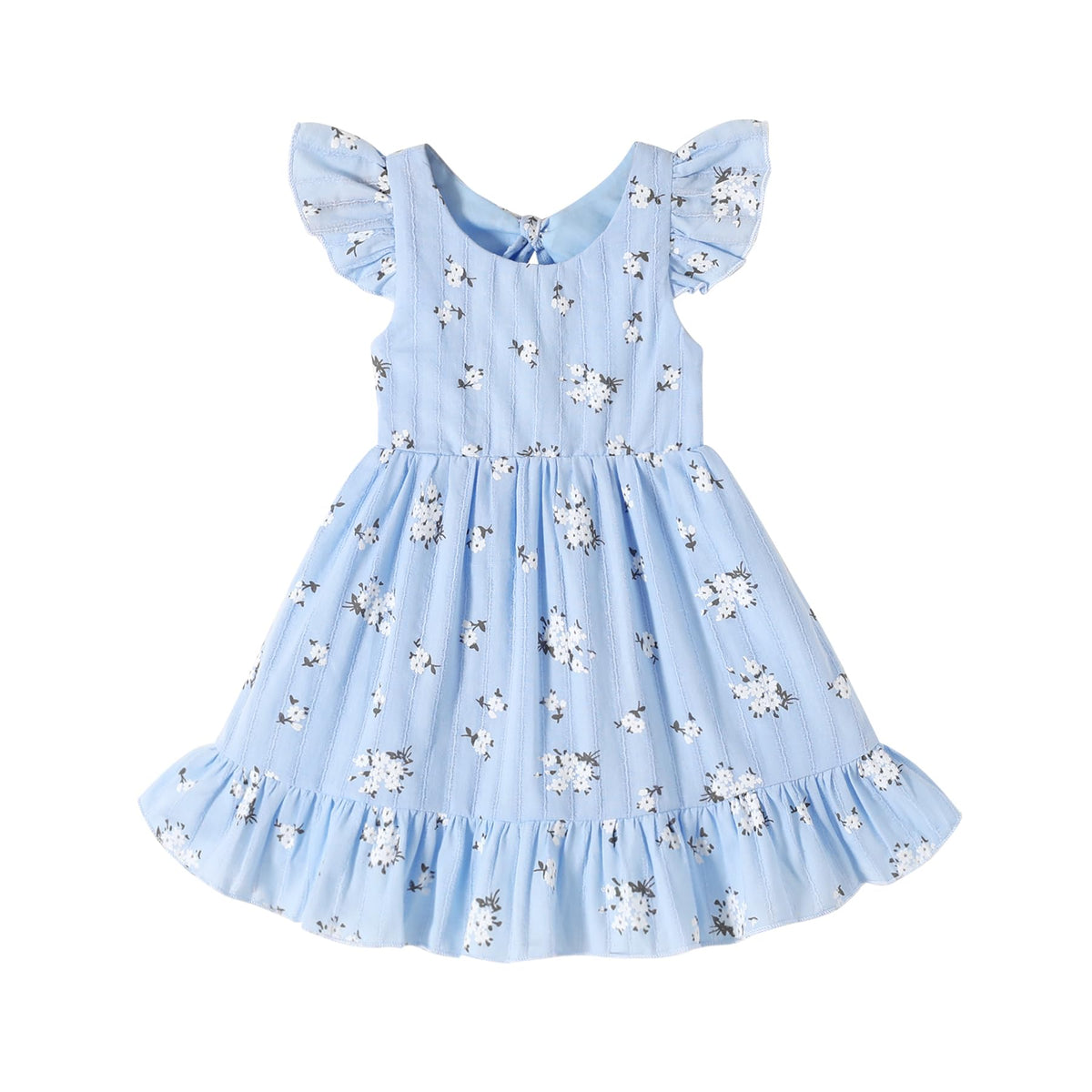 HAPPYMA Toddler Baby Girl Summer Dress Outfits Backless Bow Sundress