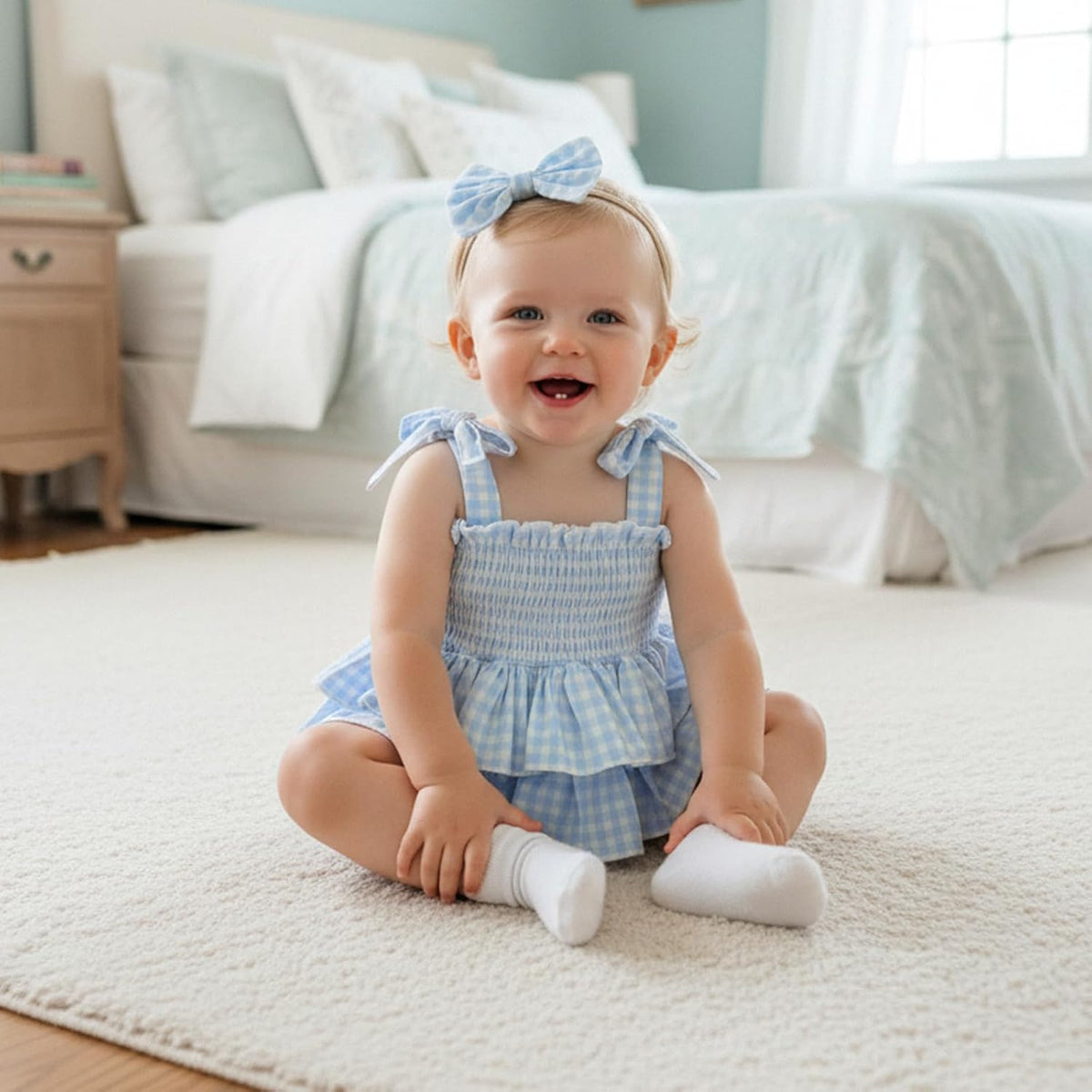 Newborn Baby Girl Summer Clothes Plaid Ruffle Bodysuits Onesie Infant Girl Romper Dresses Sleeveless Outfit