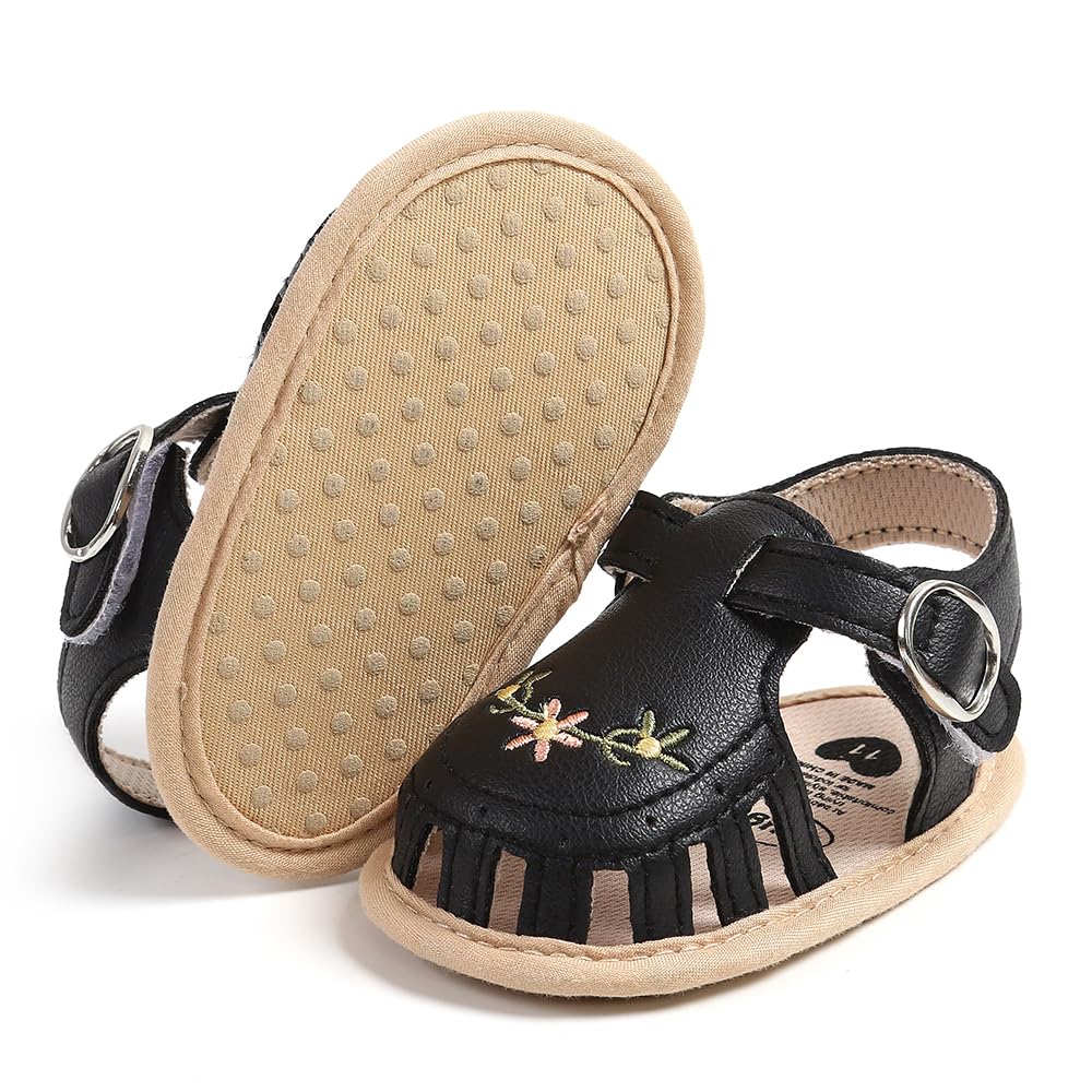 Infant Baby Girls Sandals Summer Baby Wedding Dress Flat Shoes Newborn Crib Shoes First Walkers Prewalkers Shoes