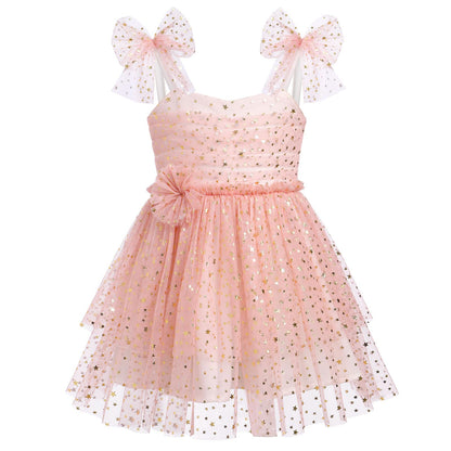 IBTOM CASTLE Toddler Baby Girl Birthday Dress Floral Sequin Tulle Tutu Dresses for Pageant Party Cake Smash Photoshoot