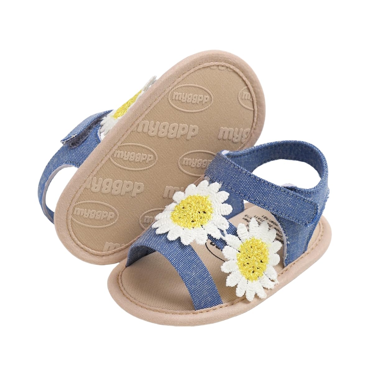 LAFEGEN Infant Baby Girls Summer Sandals Newborn Toddler First Walker Crib Dress Shoes (0-18Months)