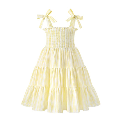 YOUNGER TREE Toddler Baby Girls Rainbow Dress Princess Sleeveless Halter Beach Tutu Sundress