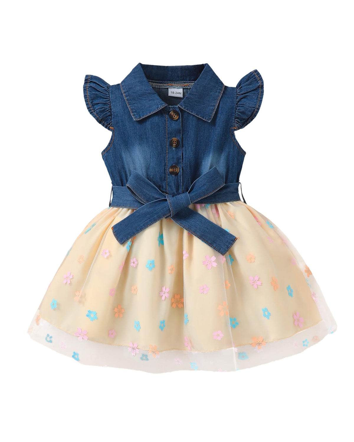 sweetabby Toddler Girl Clothes Denim Dresses Baby Summer Sundress Outfit