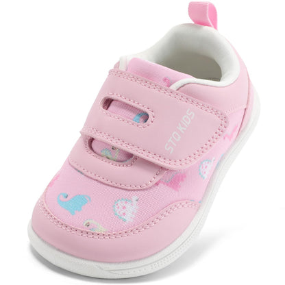 Toddler Wide Toe Box Barefoot Shoes Boys Girls, Baby First Walking Sneakers