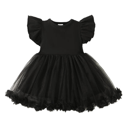 Baby Girl Butterfly Tutu Ruffle Sleeveless Dress 0-24 Months