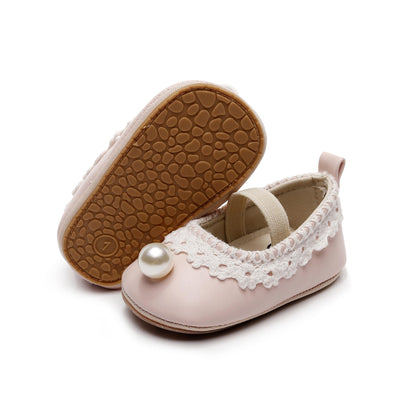 HONGTEYA Baby Girls Shoes Infant Mary Jane Flats Non Slip Newborn Moccasins