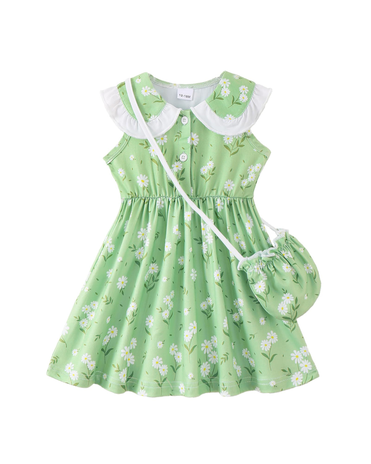 Saeaby Baby Girl Dress Summer Dresses Toddler Girl Clothes Polo Collar Ruffle Sundress Sleeveless Outfit for Girls