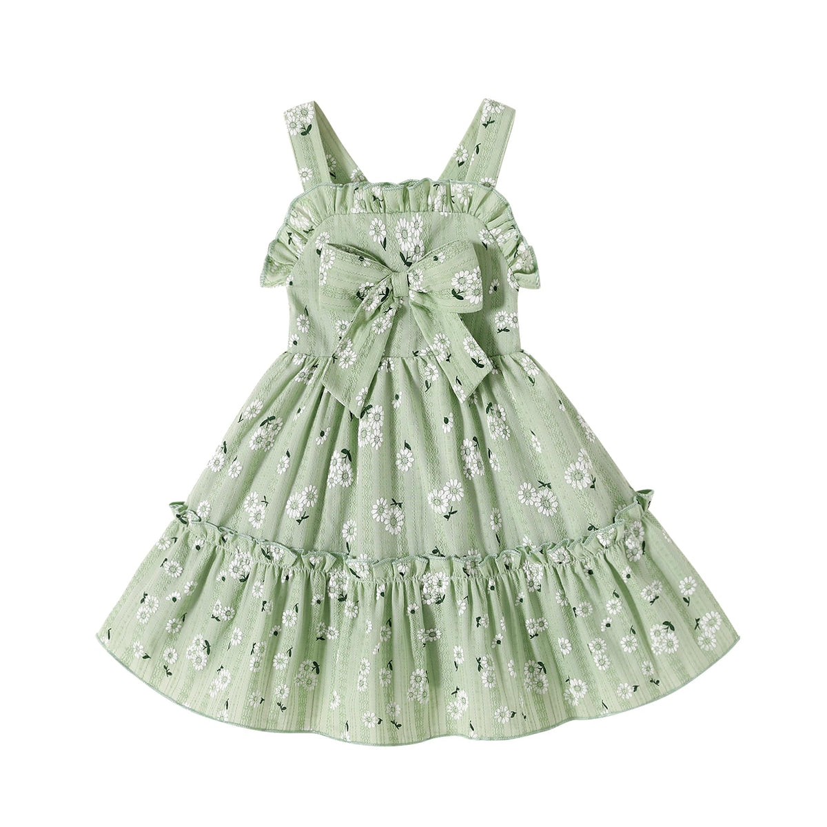 HAPPYMA Toddler Dress Baby Girl Sleeveless Ruffle Summer Clothes
