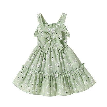 HAPPYMA Toddler Dress Baby Girl Sleeveless Ruffle Summer Clothes