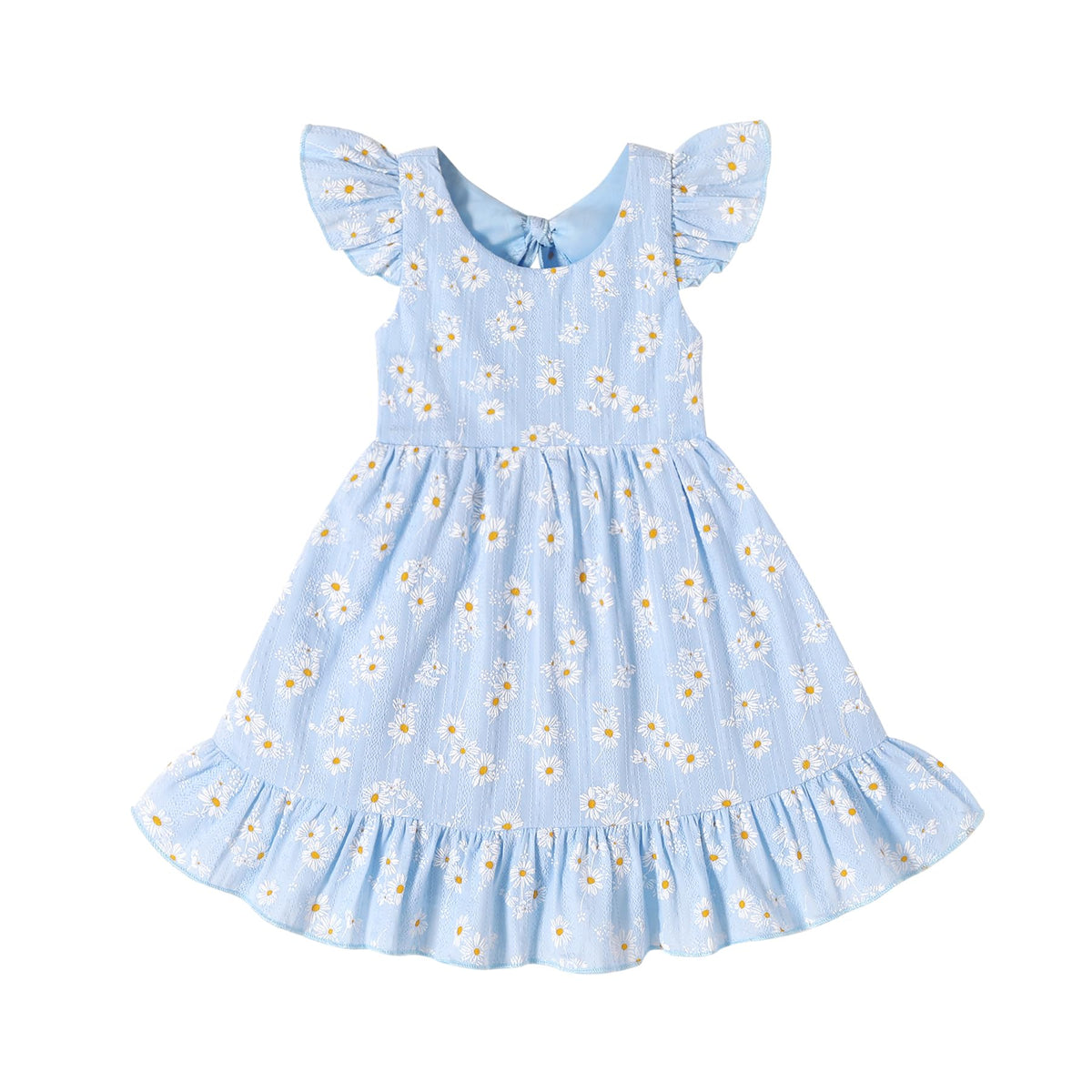 HAPPYMA Toddler Baby Girl Summer Dress Outfits Backless Bow Sundress