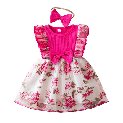 NNJXD Baby Girl Butterfly Dress Toddler Summer Tutu Princess Tulle Dresses