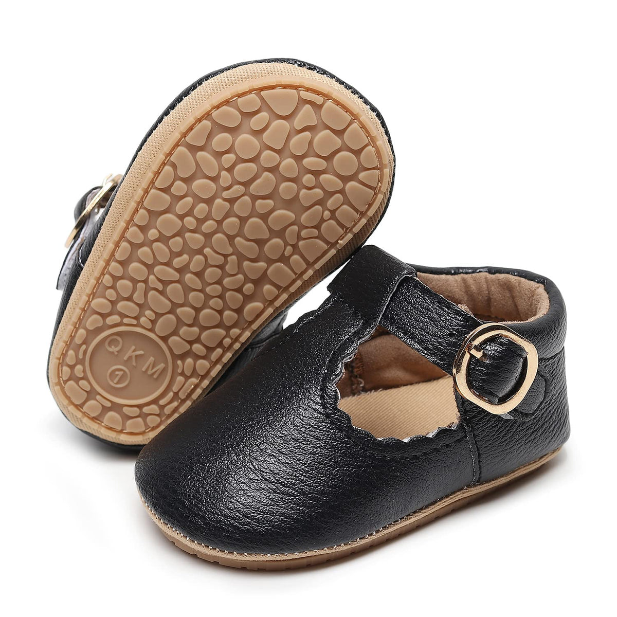 HONGTEYA Baby Girls Shoes Infant Mary Jane Flats Non Slip Newborn Moccasins