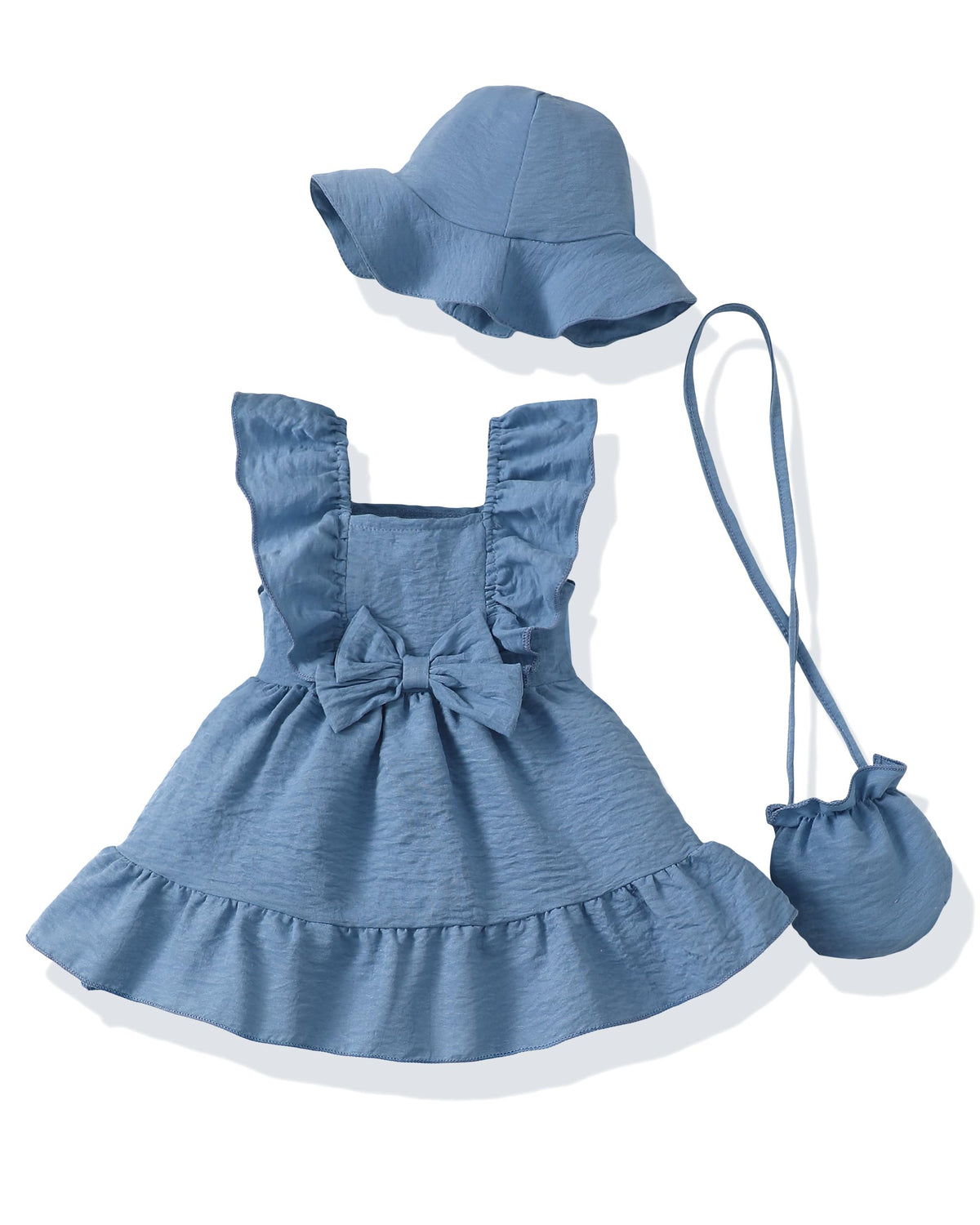 Renotemy Baby Girl Dress Summer Boho Vintage Toddler Baby Girl Clothes 0-3T
