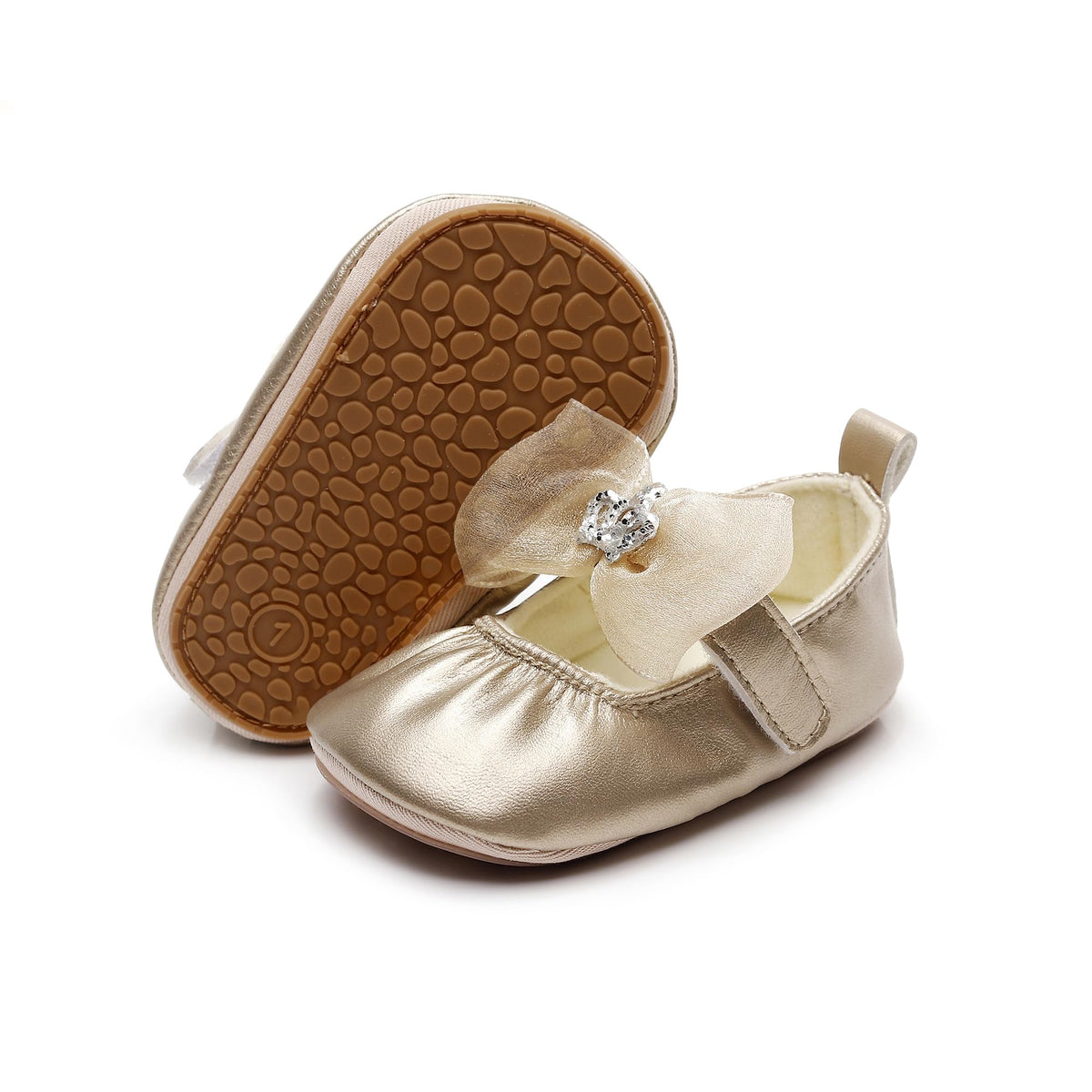 HONGTEYA Baby Girls Shoes Infant Mary Jane Flats Non Slip Newborn Moccasins