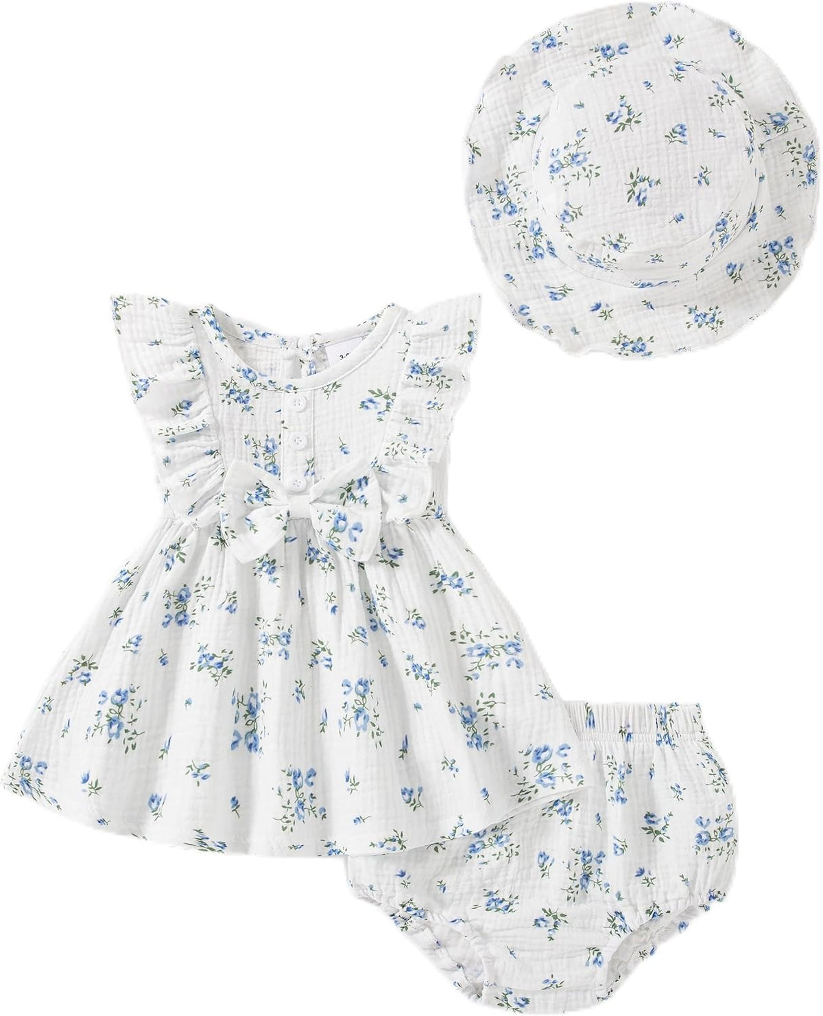 Vibebox Baby Girl Dresses Toddler Summer Princess Dress Clothes 0-18 Months
