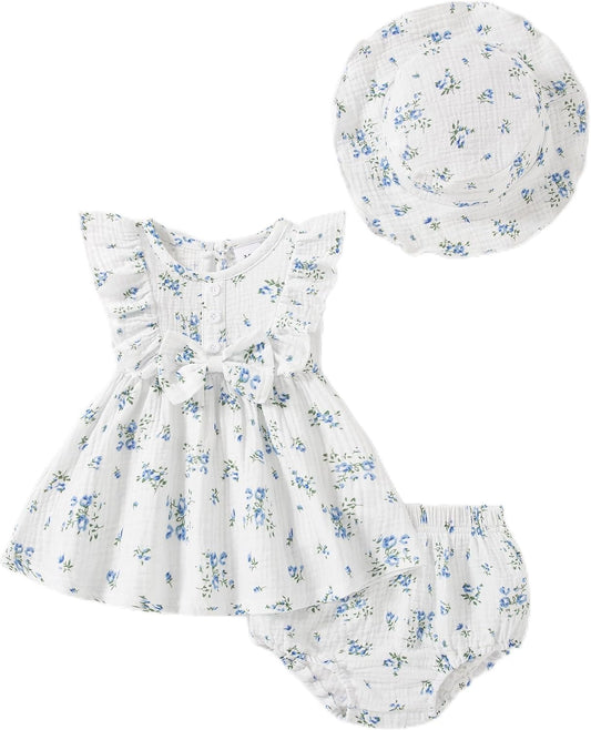 Vibebox Baby Girl Dresses Toddler Summer Princess Dress Clothes 0-18 Months