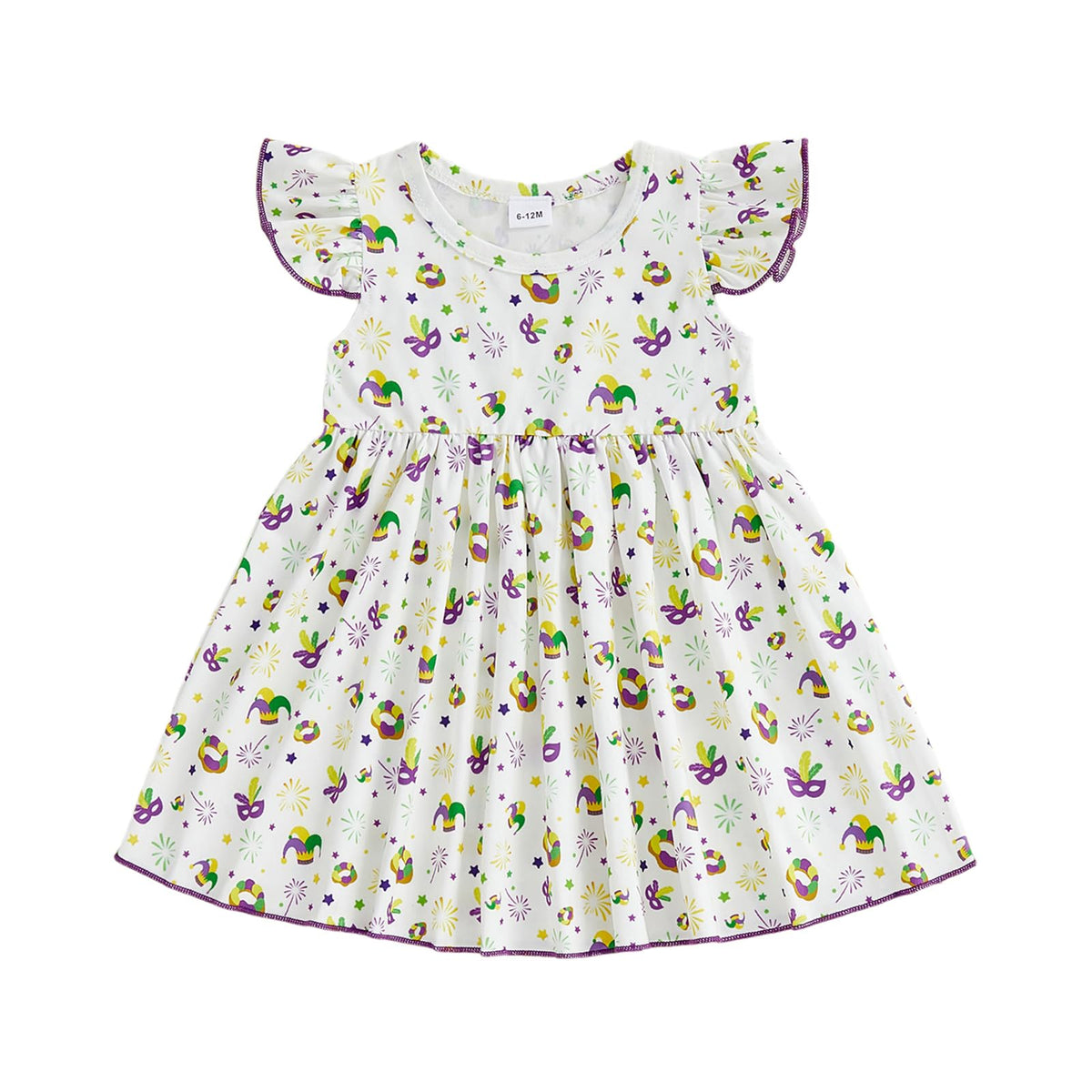 Toddler Baby Girls' Dresses Kid Little Girls Summer Outfit Casual Cartoon Round Neck A-Line Beach Dresses