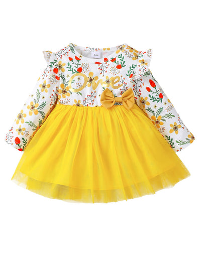 Mioglrie Baby Girl Clothes Infant Girl Fall Winter Long Sleeve Tutu Dress
