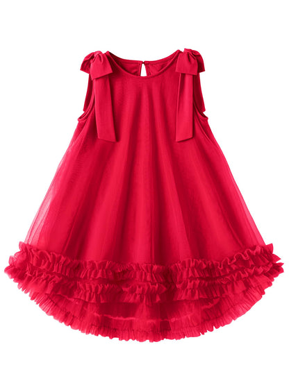 Arshiner Toddler Girl Tulle Dress Baby Girl Tutu Birthday Party Princess Dresses Tiered High Low Summer Sundress for 2-8Y