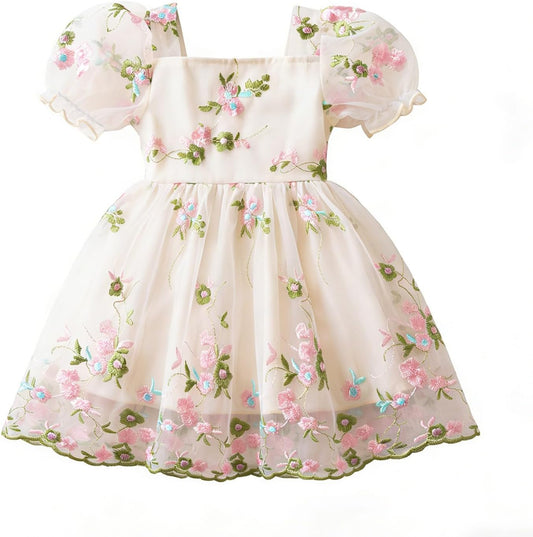 NNJXD Baby Girl Butterfly Dress Toddler Summer Tutu Princess Tulle Dresses