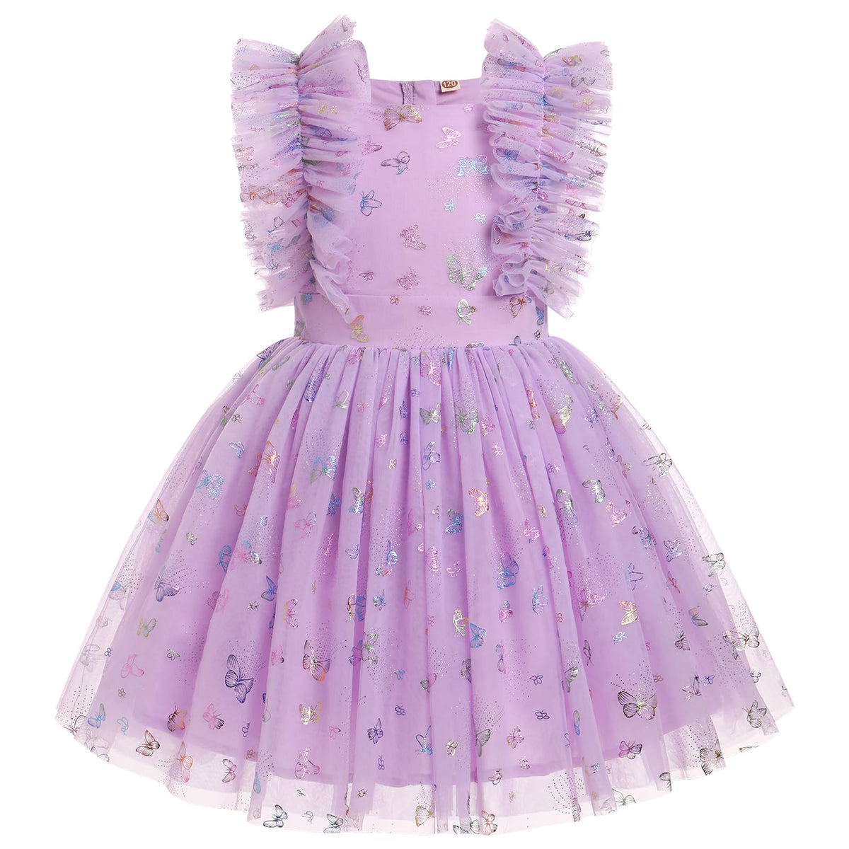 Girls Birthday Party Dress Ruffle Sleeve Sequin Dots Floral Tulle Princess Wedding Pageant Formal Bance Gown