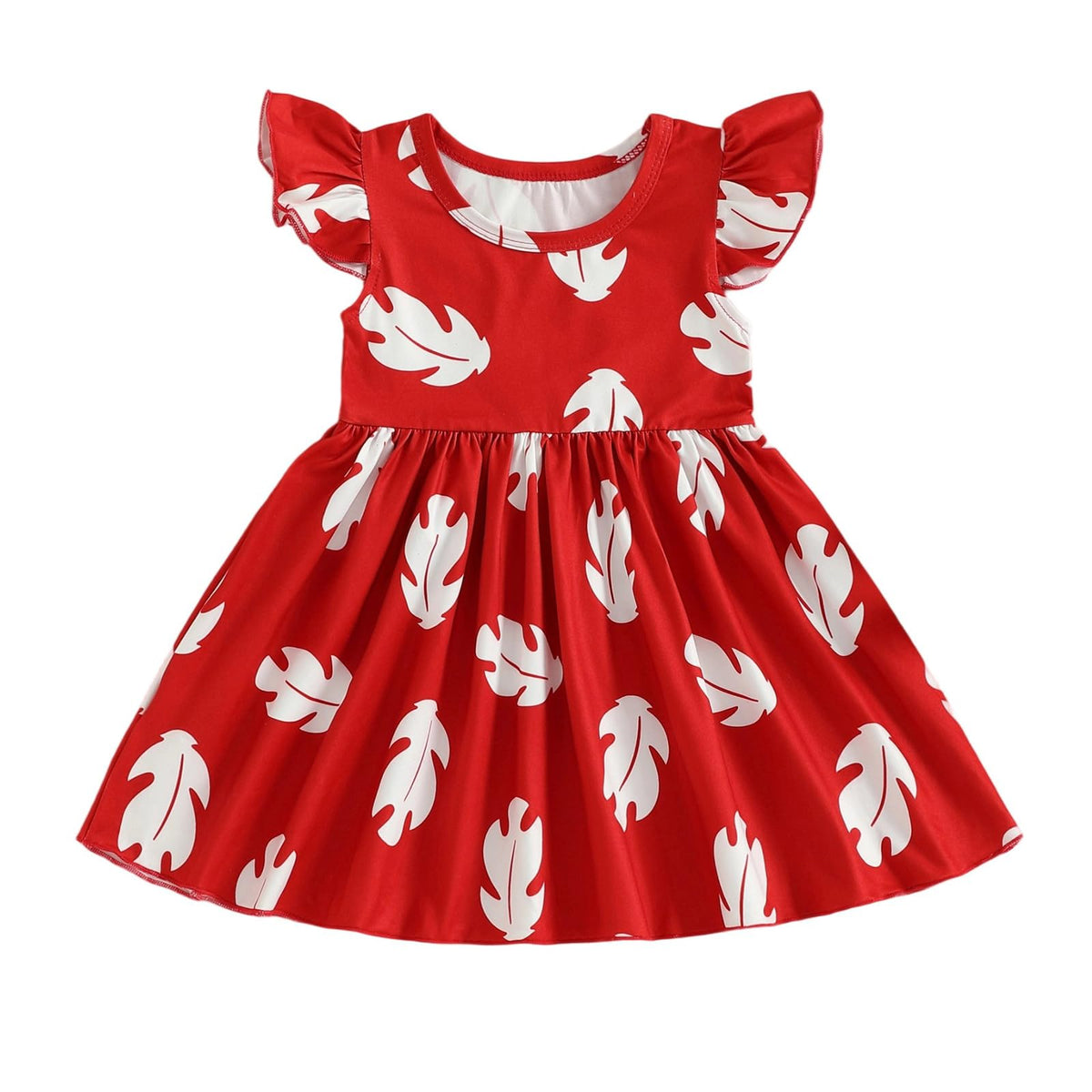 Toddler Baby Girls' Dresses Kid Little Girls Summer Outfit Casual Cartoon Round Neck A-Line Beach Dresses