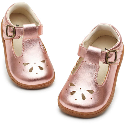 STQ KIDS Girls Wide Toe Box Mary Jane Dress Shoes