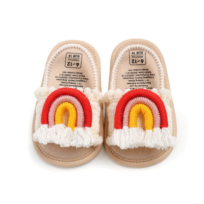 LAFEGEN Infant Baby Girls Summer Sandals Newborn Toddler First Walker Crib Dress Shoes (0-18Months)