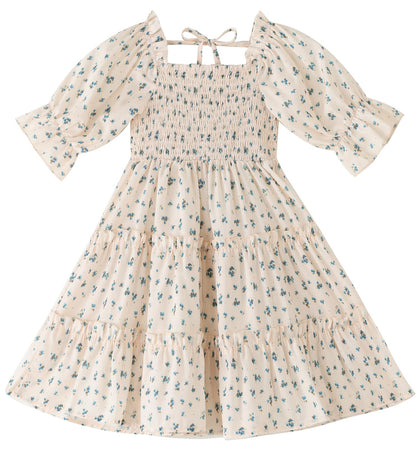 Toddler Dress Baby Girls Cotton Linen Ruffle Sleeve Tiered Swing Casual Summer Boho Dresses