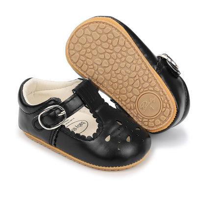 Baby Girl Sandals Flower Bowknot Soft Sole Anti Slip Rubber Wedding Dress Flats Toddler First Walking Shoes