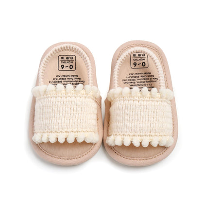 LAFEGEN Infant Baby Girls Summer Sandals Newborn Toddler First Walker Crib Dress Shoes (0-18Months)