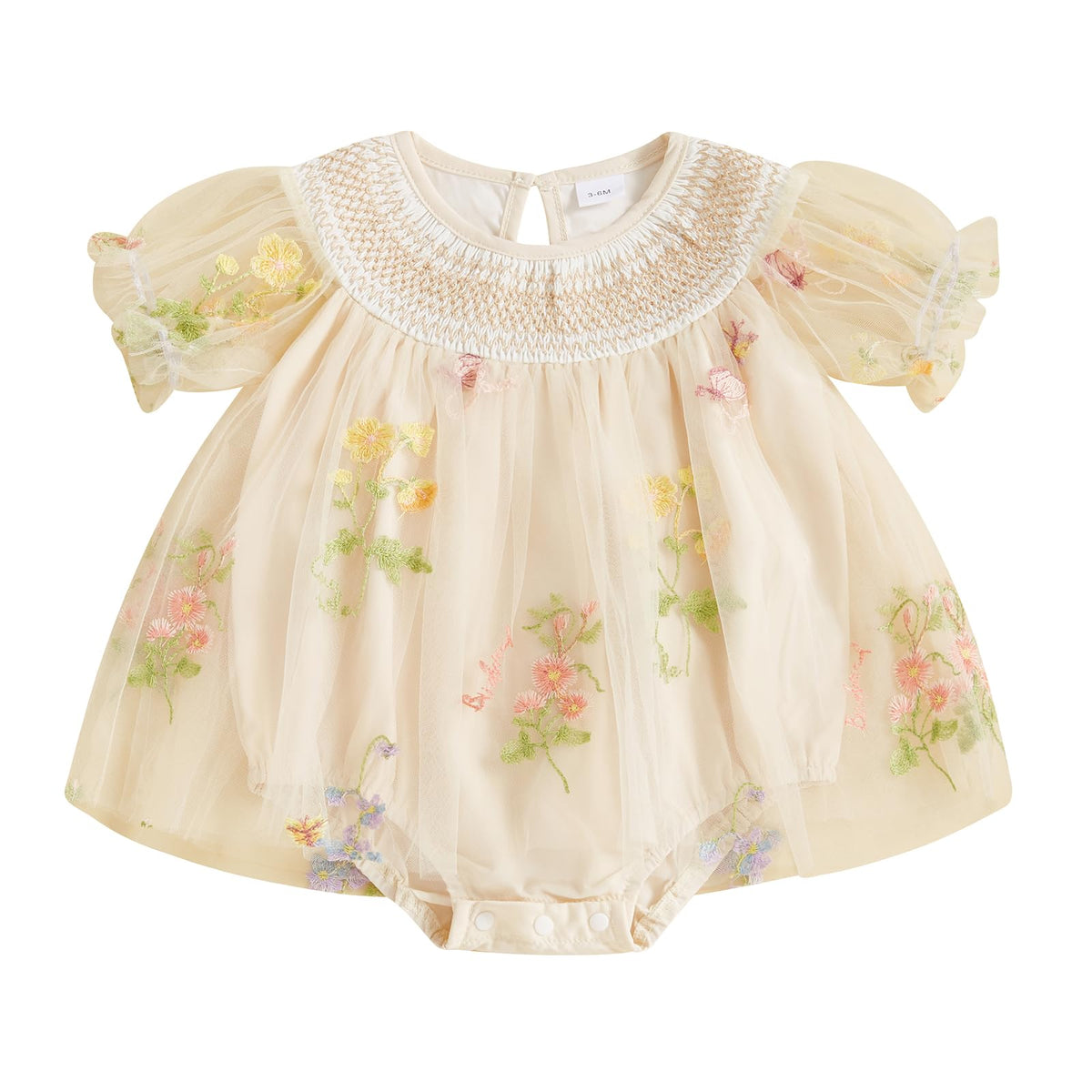 Infant Newborn Baby Girl Outfit Mesh Tulle Flower Butterfly Princess Dress