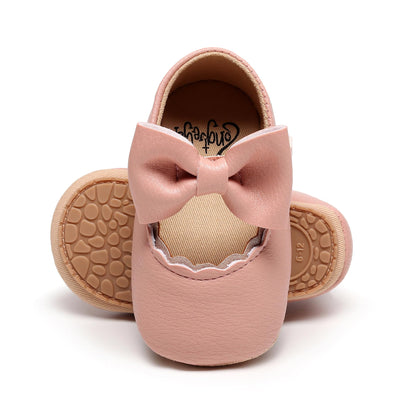 HONGTEYA Baby Girls Shoes Infant Mary Jane Flats Non Slip Newborn Moccasins