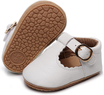 HONGTEYA Baby Girls Shoes Infant Mary Jane Flats Non Slip Newborn Moccasins