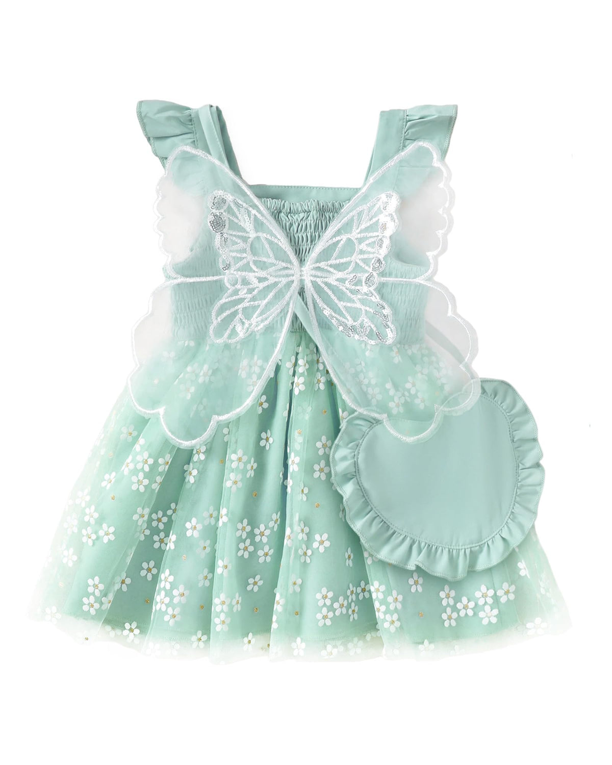 Kucnuzki Baby Girl Clothes Toddler Girls Summer Fairy Tulle Dress Ruffle Fly Sleeve Casual Sundress Cute Outfit for Kids