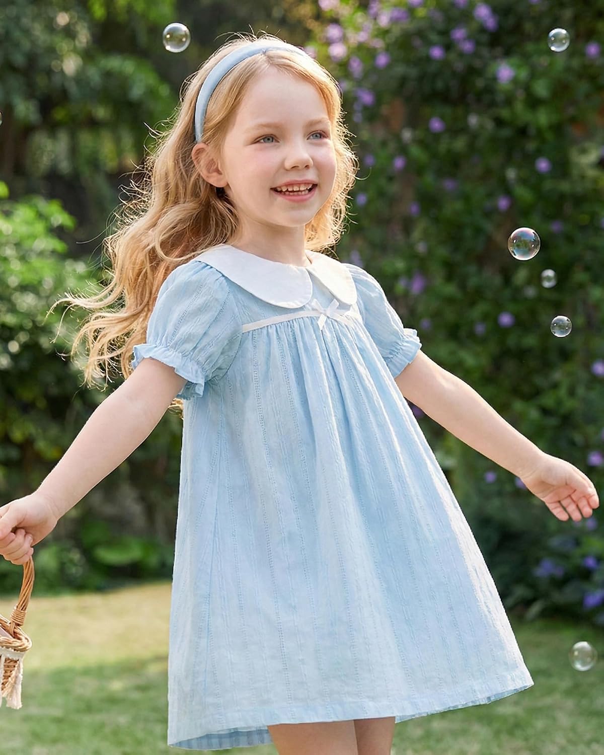 Kucnuzki Baby Girl Clothes Cute Spring Summer Sun Dresses Toddler Casual Puff Sleeve Floral Dress Girls Summer Outfits