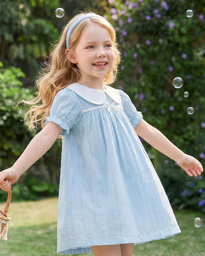 Kucnuzki Baby Girl Clothes Cute Spring Summer Sun Dresses Toddler Casual Puff Sleeve Floral Dress Girls Summer Outfits