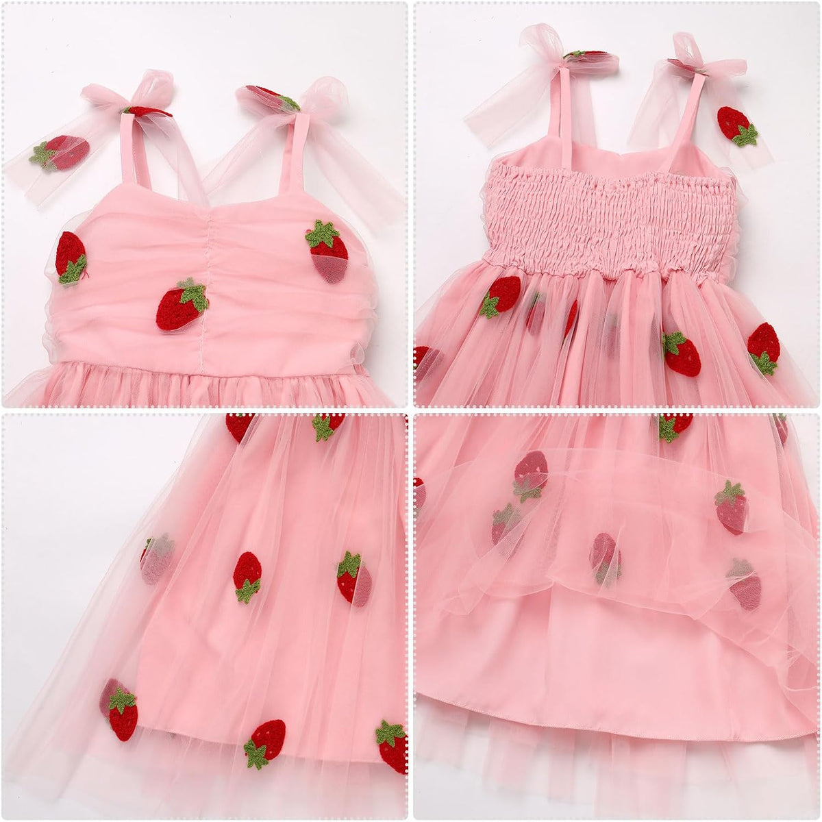 IBTOM CASTLE Toddler Baby Girl Birthday Dress Floral Sequin Tulle Tutu Dresses for Pageant Party Cake Smash Photoshoot